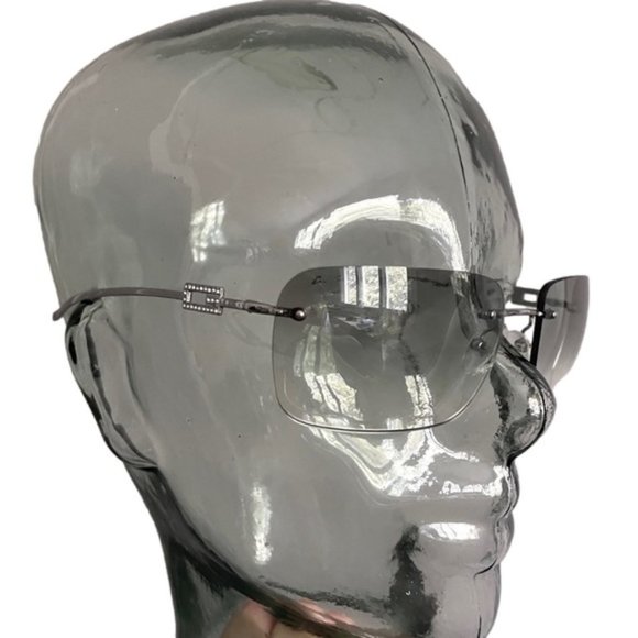 Vintage 90s/Y2K Gucci Rimless Wrap Around Sunglasses w/ Gradient Lens 🇮🇹 - Picture 3 of 11
